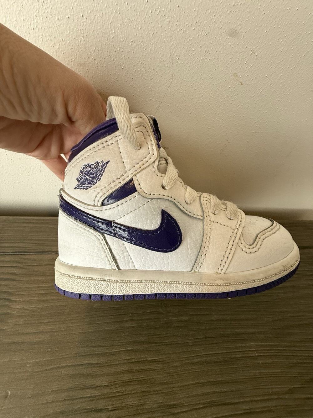 Nike Air Jordan 1 Retro High OG TD 'Court Purple' CU0450-151 Toddler Chid 7C 7